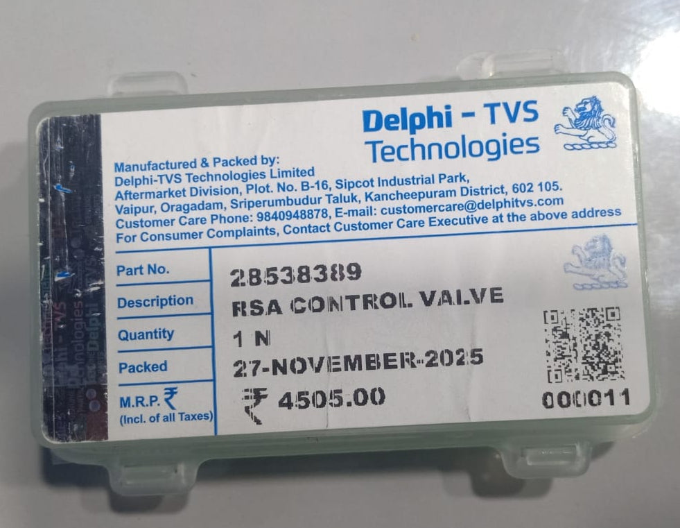 Delphi 28538389 Control Valve for Duster 85 – New