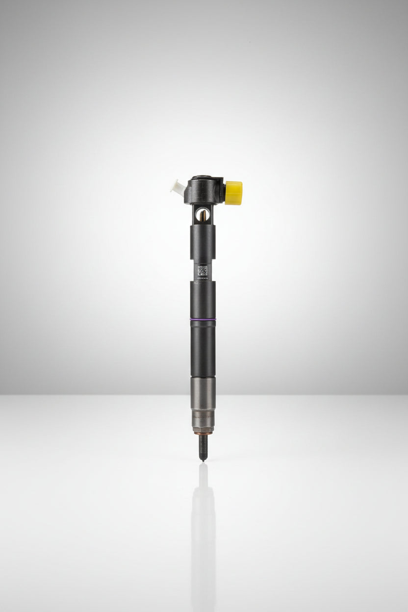 Fuel injector on a white surface with 'Pal Diesel Service' branding.